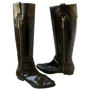 Michael Kors Knee High Flat Boot Outside Zipper